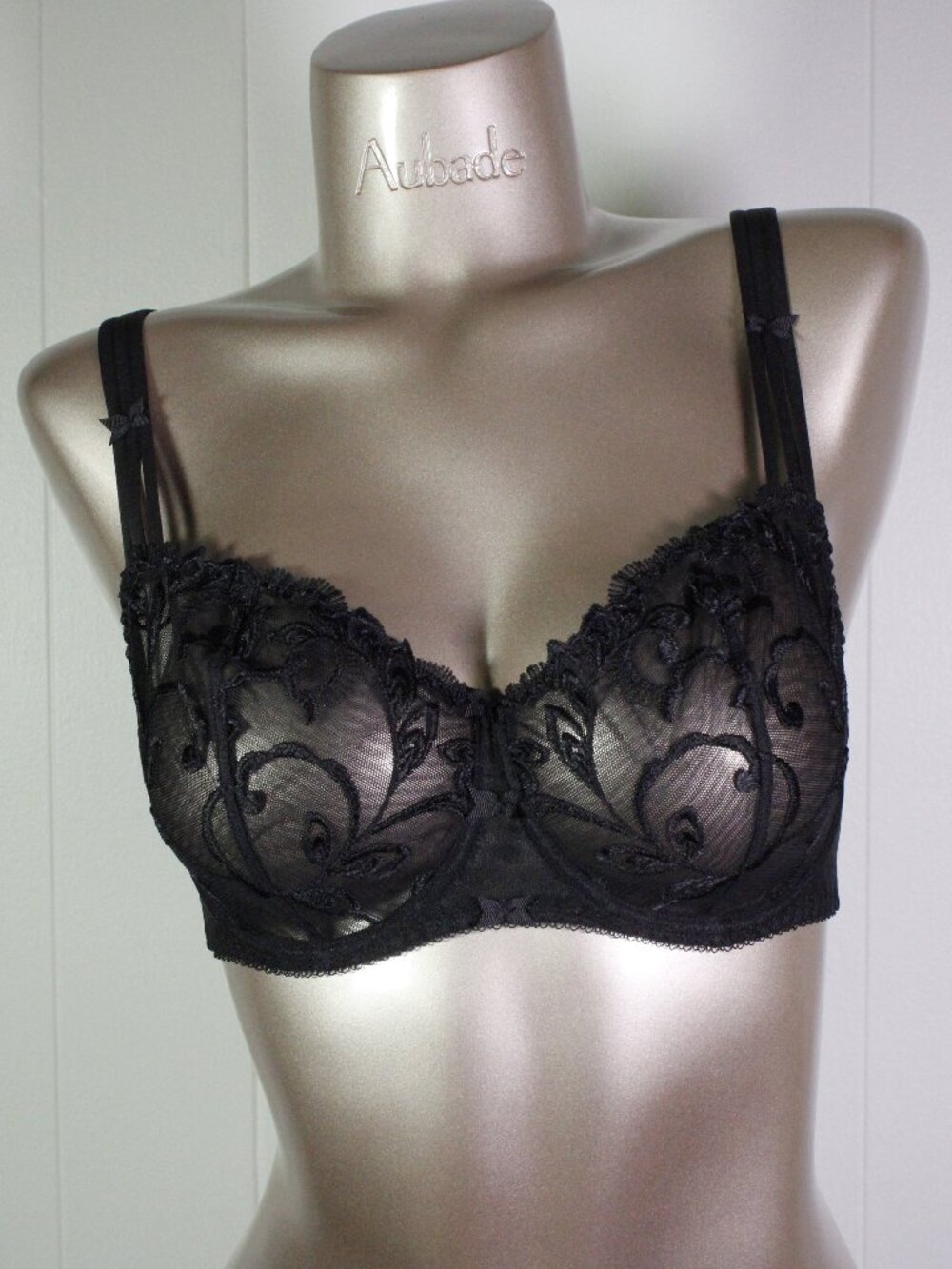 Aubade Paris Sample Au Bal de Flore Black Bra 34E